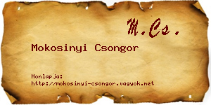 Mokosinyi Csongor névjegykártya